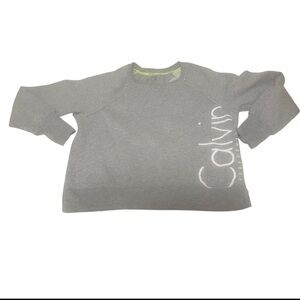 Calvin Klein Sweatshirt Unisex Gray Small Lightweight Comfortable Solid Casual‎